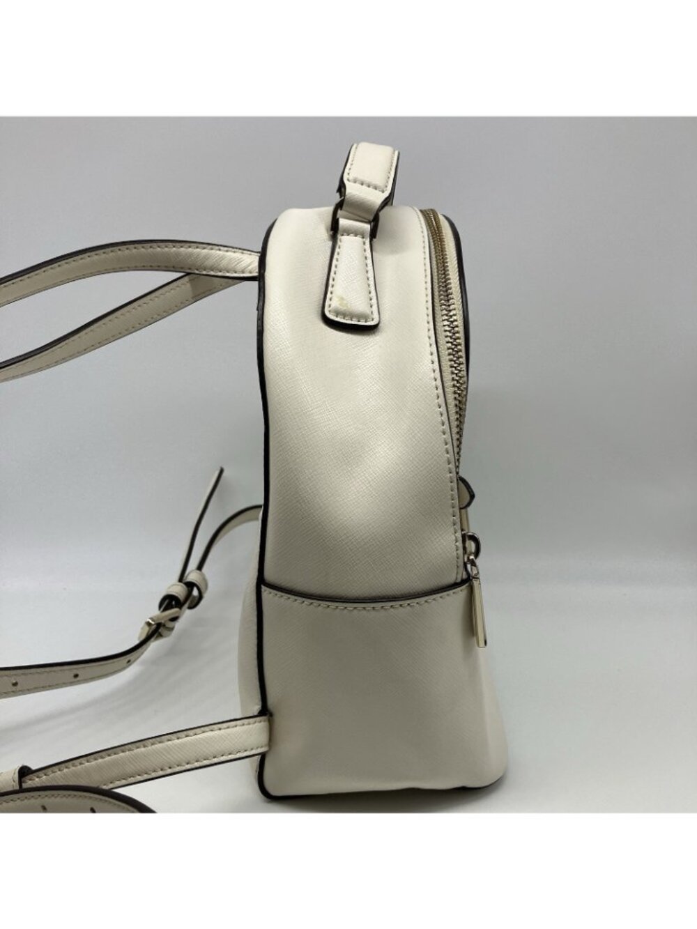 Kate Spade New York Cream Leather Mini Backpack Bag Purse 9x8x4 - S1 - Picture 4 of 7